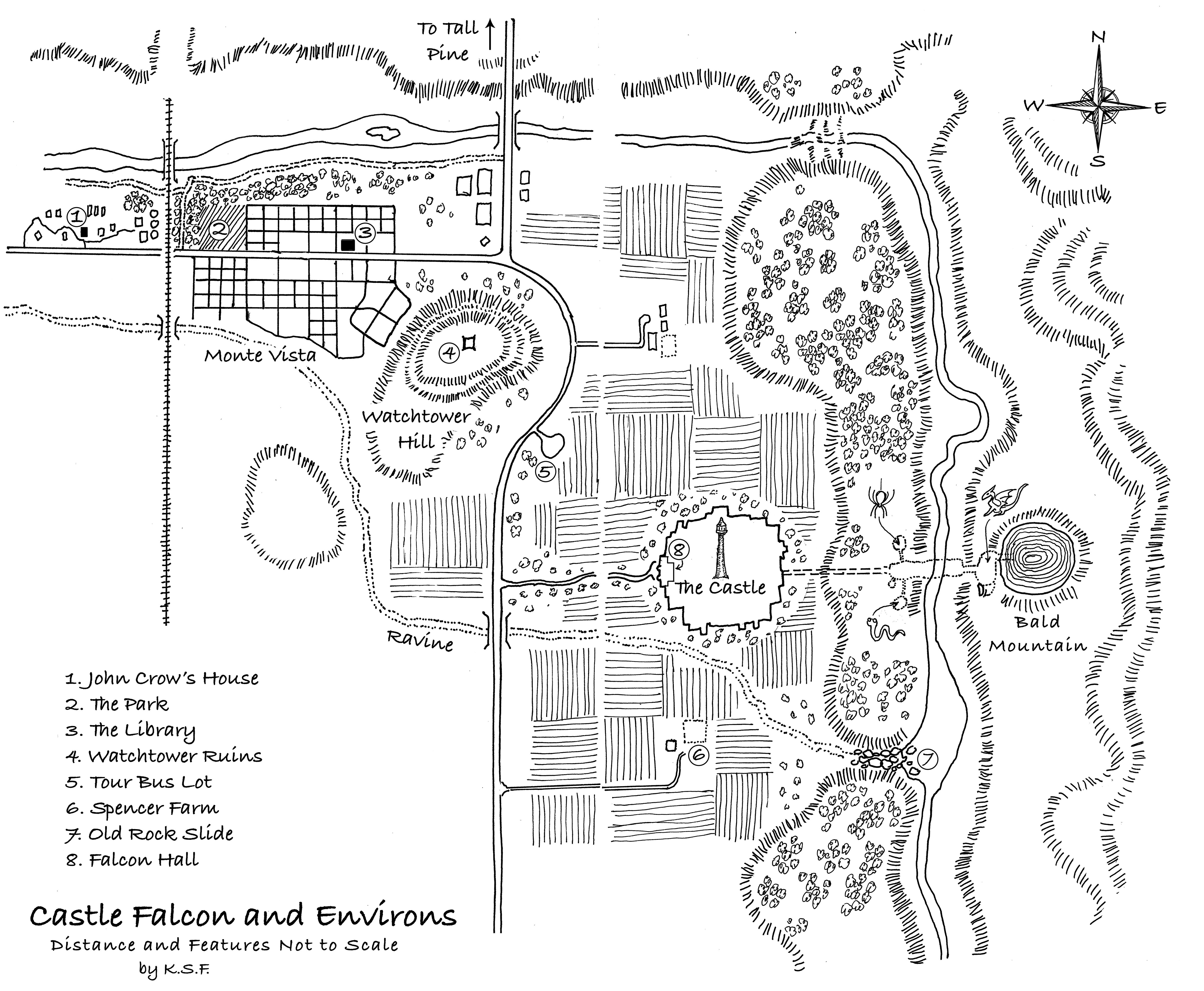 Map of Castle Falcon and Environs